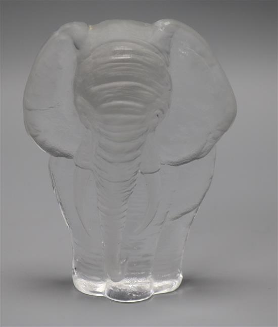 A Studio glass model of an elephant